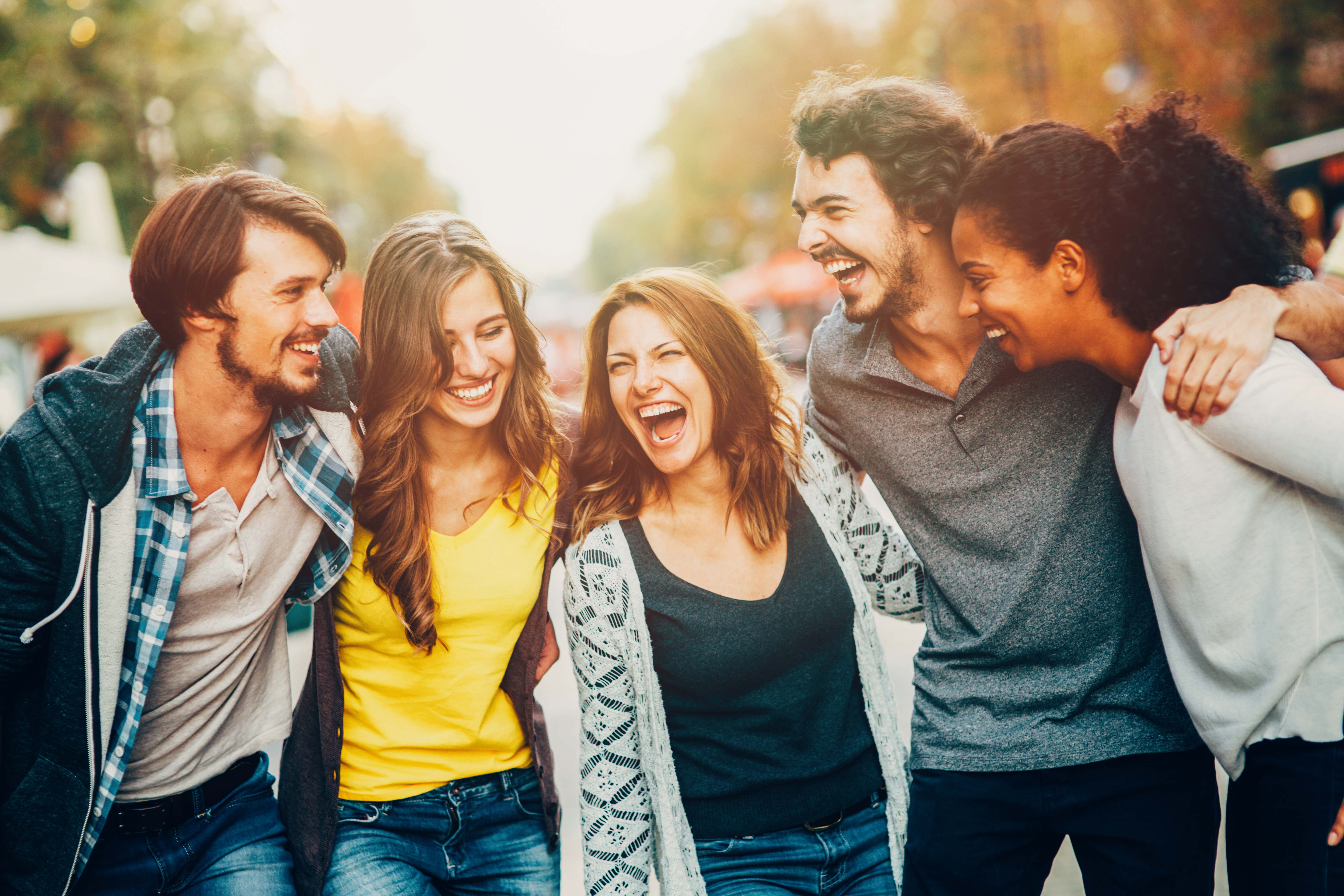 Friends Laughing