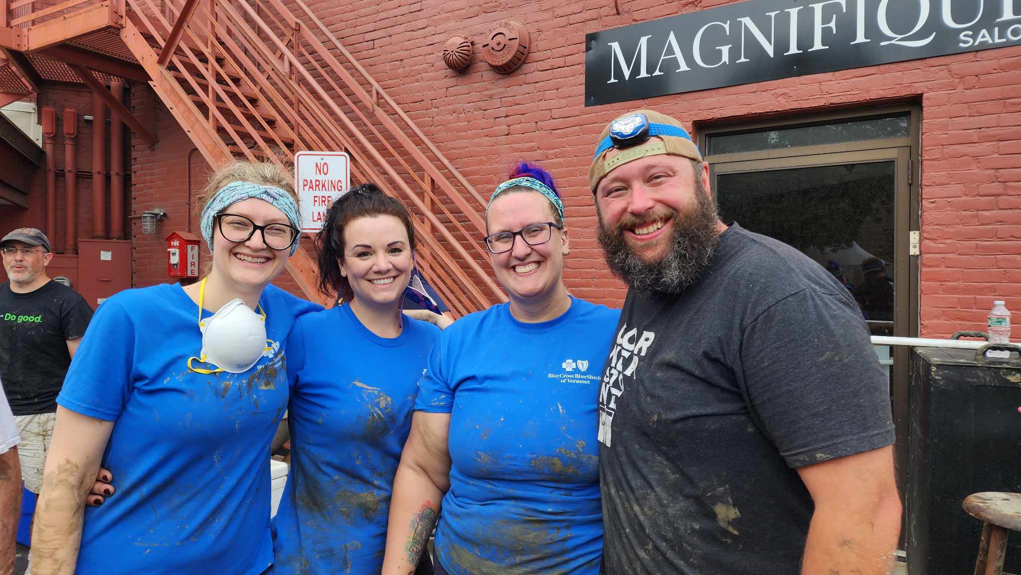 Blue Cross VT employees helping with flood recovery