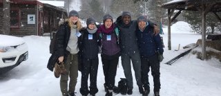 Group of friends at Snow Days event