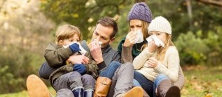A family with flu symptoms