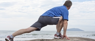 man stretching for exercise