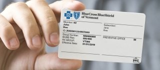 Blue Cross and Blue Shield of Vermont Member ID Card Example