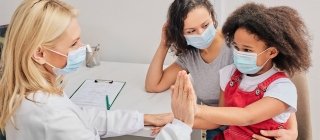 Child meeting with a specialist doctor