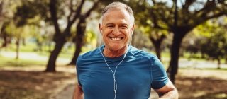 Elderly man running