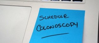 Sticky note reminder for colonoscopy