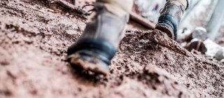 Muddy boots