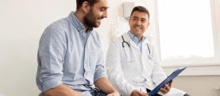 man talking to his doctor