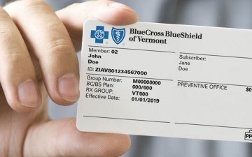 Blue Cross and Blue Shield of Vermont Member ID Card Example
