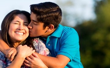 couple enjoying time outside