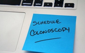 Sticky note reminder for colonoscopy