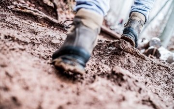 Muddy boots