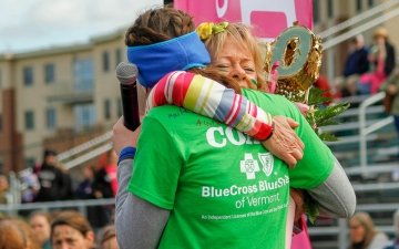GOTRVT Leaders embracing at a 5K event