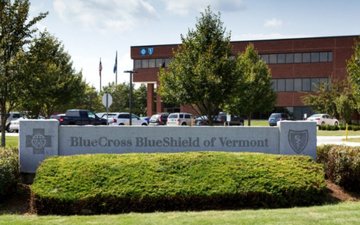 Blue Cross VT building with sign