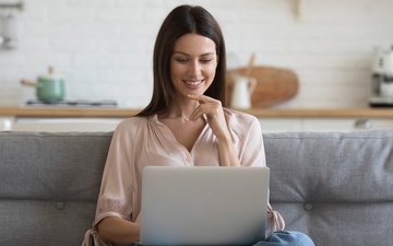 Woman working on a computer