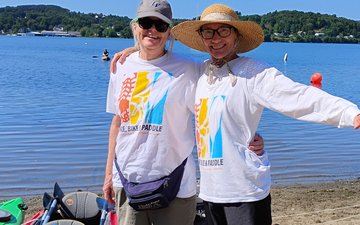 Individuals enjoying Blue Cross VT Kayak Days