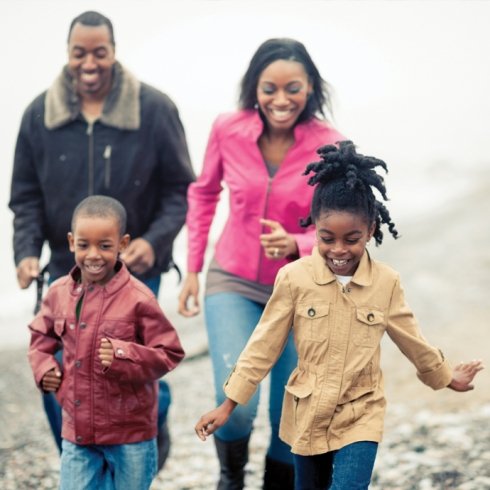 Family playing together