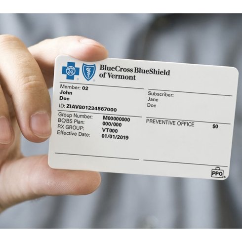 BlueCross BlueShield Vermont Member ID Card