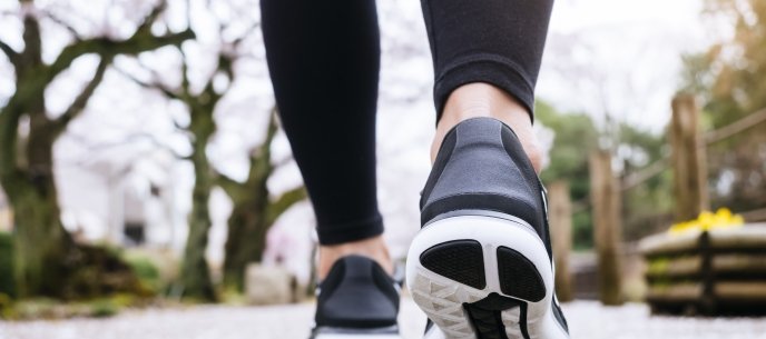 Wellness, person going for a walk