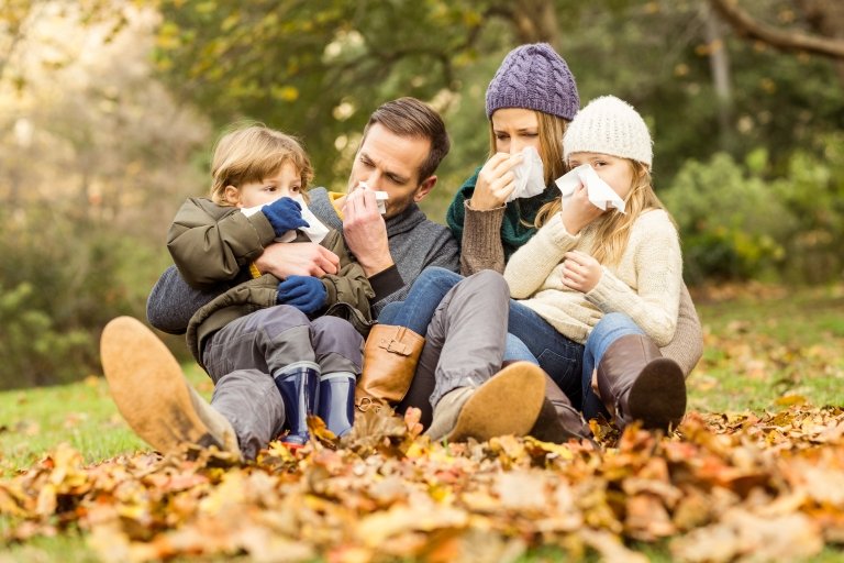 Family with a cold