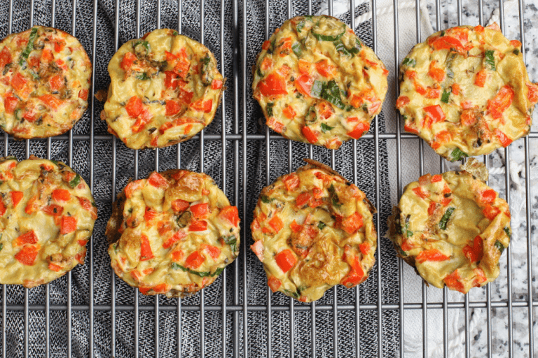 egg cups on cooling rack 