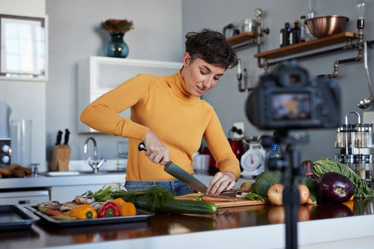 Woman preparing a meal