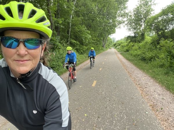 Participants in Wellness Revolution on a bike ride