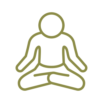 Stress management icon - meditation